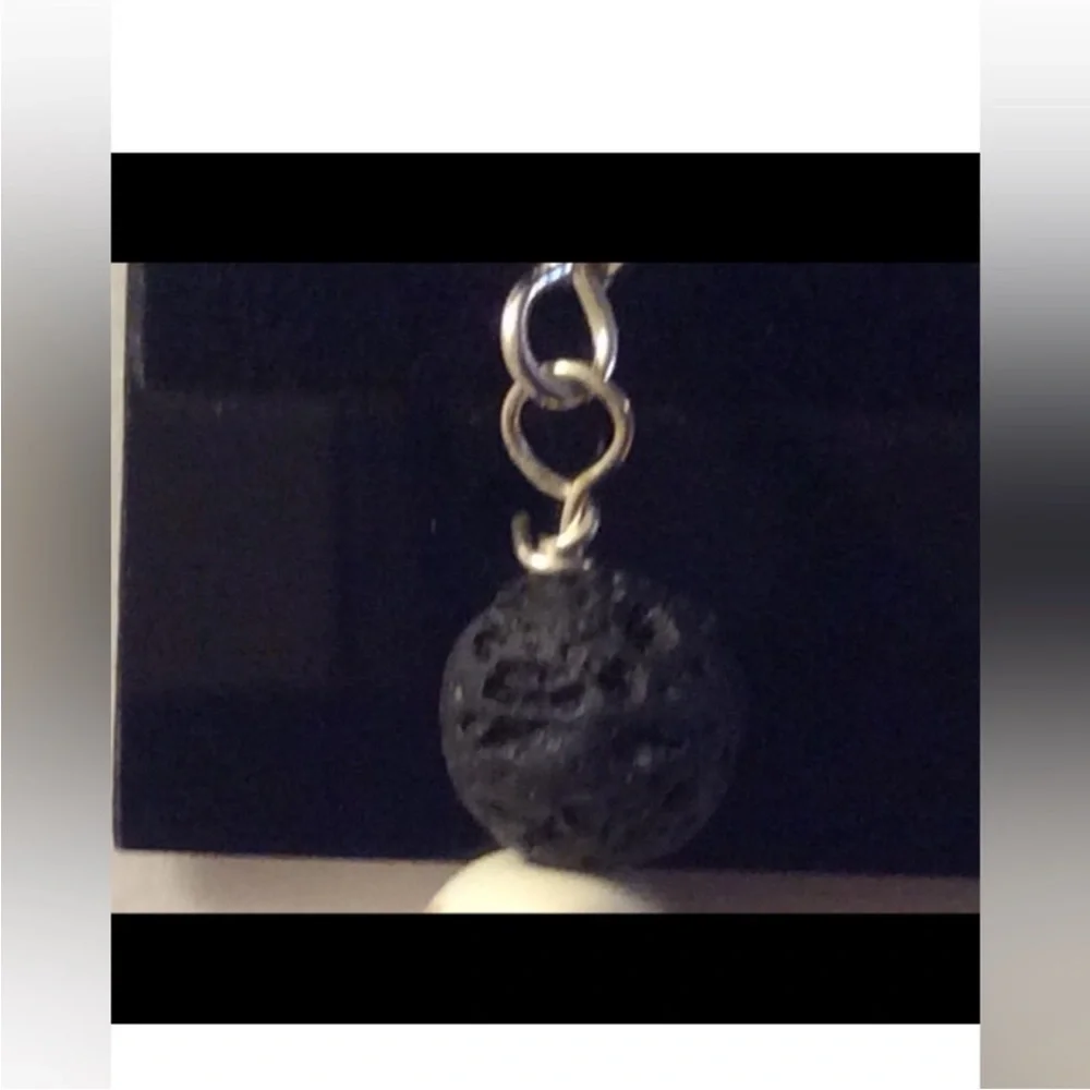 HANDMADE Halloween Holiday DAY Of The DEAD Essential Oil Skull BEAD Earrings